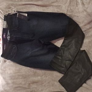NWT  NYDJ 8 dark wash denim /black
